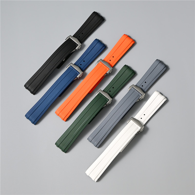 Fkm Rubber Dive Watch Strap 20Mm - Pulseira de relógio em borracha fluorada