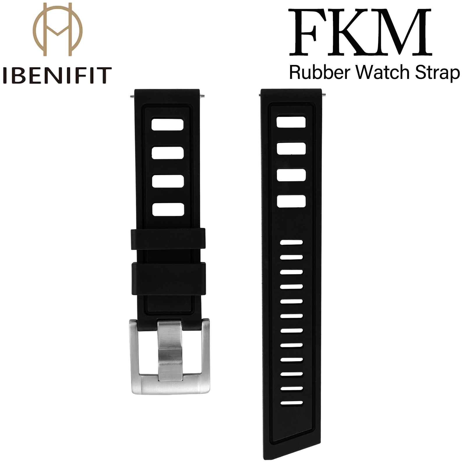 Fkm Rubber Dive Watch Strap 20Mm - Pulseira de relógio de borracha fkm