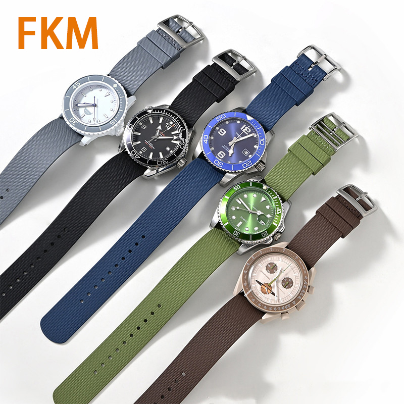 Fkm Rubber Dive Watch Strap 20Mm - Pulseira de borracha fluorada de 20mm
