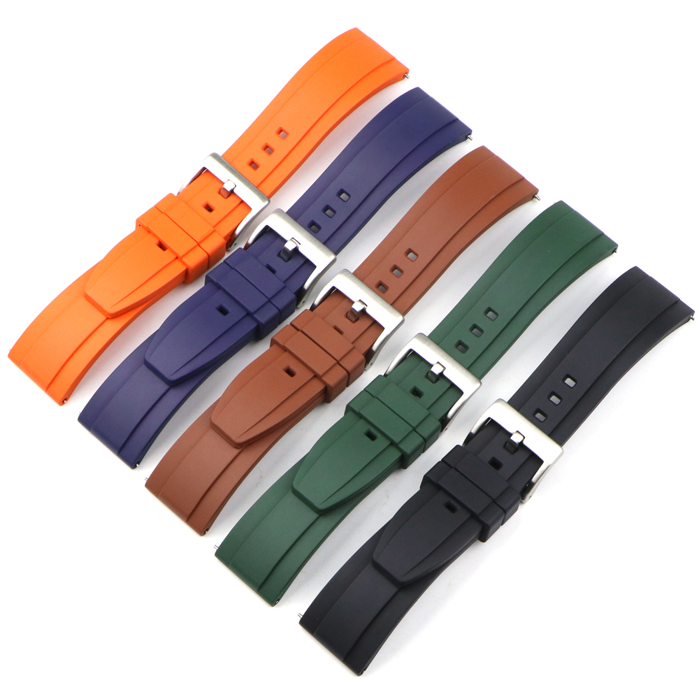 Fkm Rubber Dive Watch Strap 20Mm - FKM-Strap relógio de borracha flúor impermeável