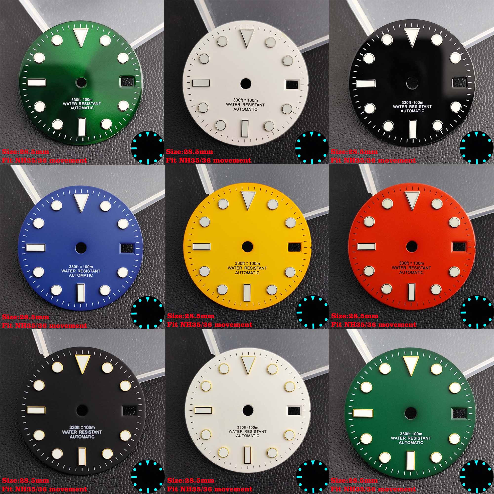 Watch Dial Custom Sterile 28.5Mm - Mostrador de 28,5mm Adequado para NH35/36,