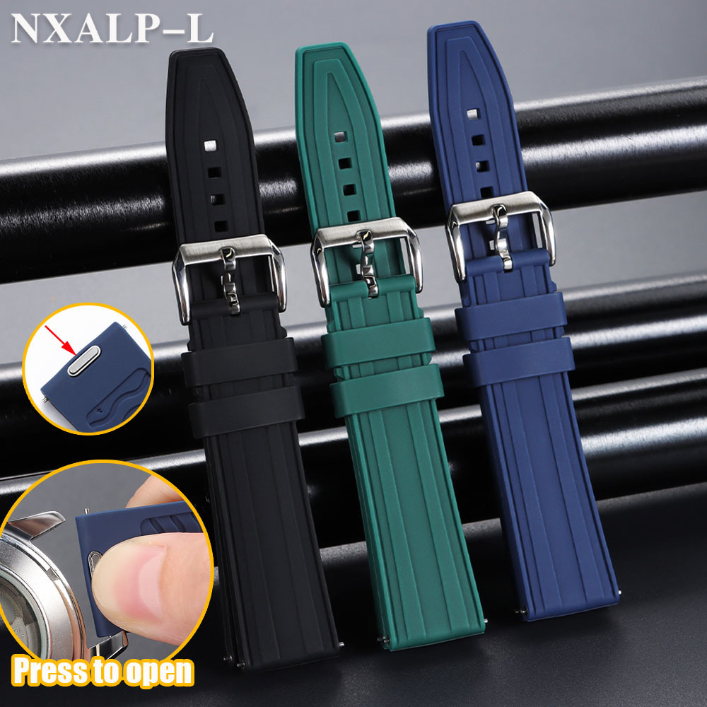 Fkm Rubber Dive Watch Strap 20Mm - Pulseira de relógio de borracha fluorada