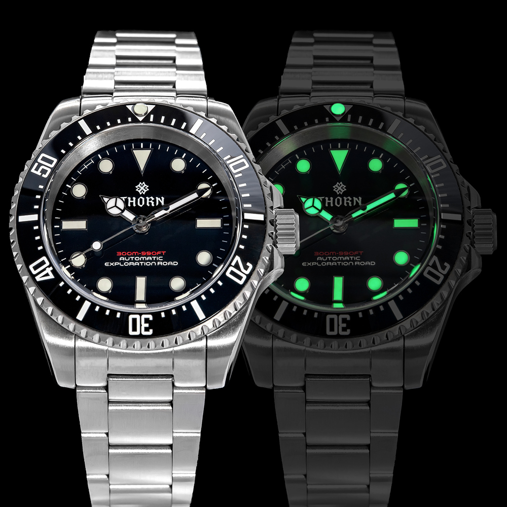 Titanium Automatic Watch 300M Sapphire - Relógio Mecânico Automático THORN SHY037 Diver