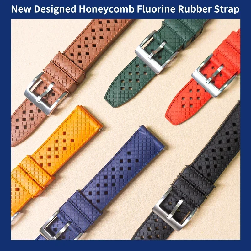 Fkm Rubber Dive Watch Strap 20Mm - Pulseira de relógio fkm de alta