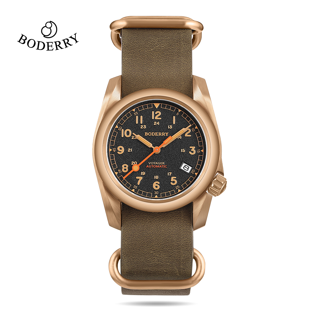 Field Watch Titanium 100M Sapphire - Boderry campo relógios caixa de bronze