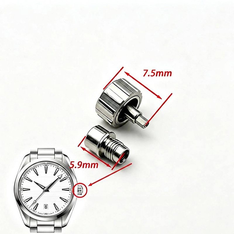 Watch Crown Screw Down Replacement - Coroa de Relógio de Aço Inoxidável