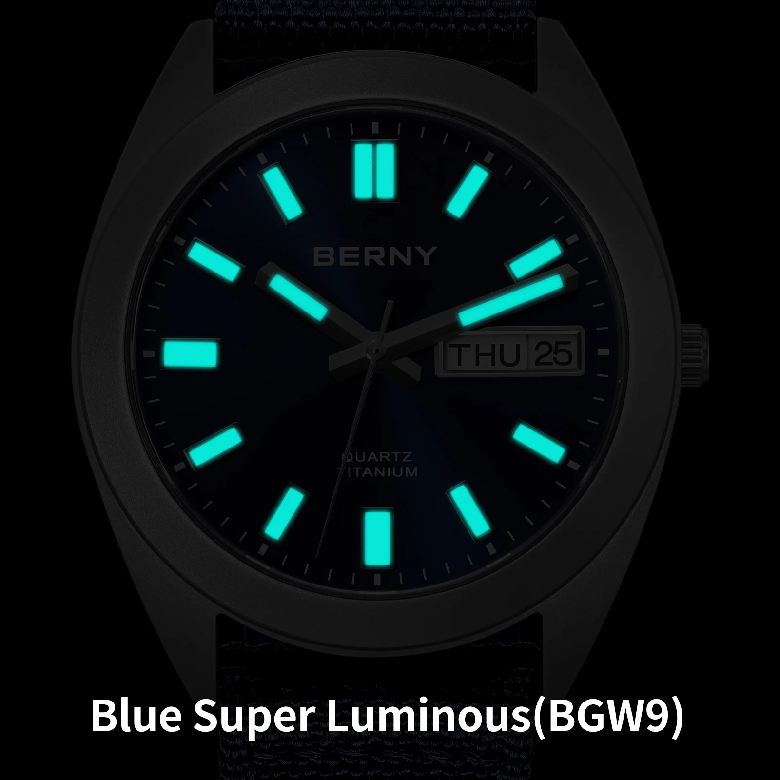 BERNY Titanium Men Watch Ceia  - Field Watch Titanium 100M Sapphire avaliação e preço