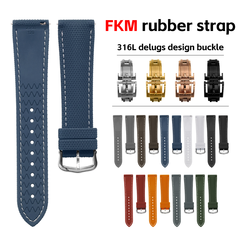 Pulseira de relógio em borrach - Fkm Rubber Dive Watch Strap 20Mm avaliação e preço