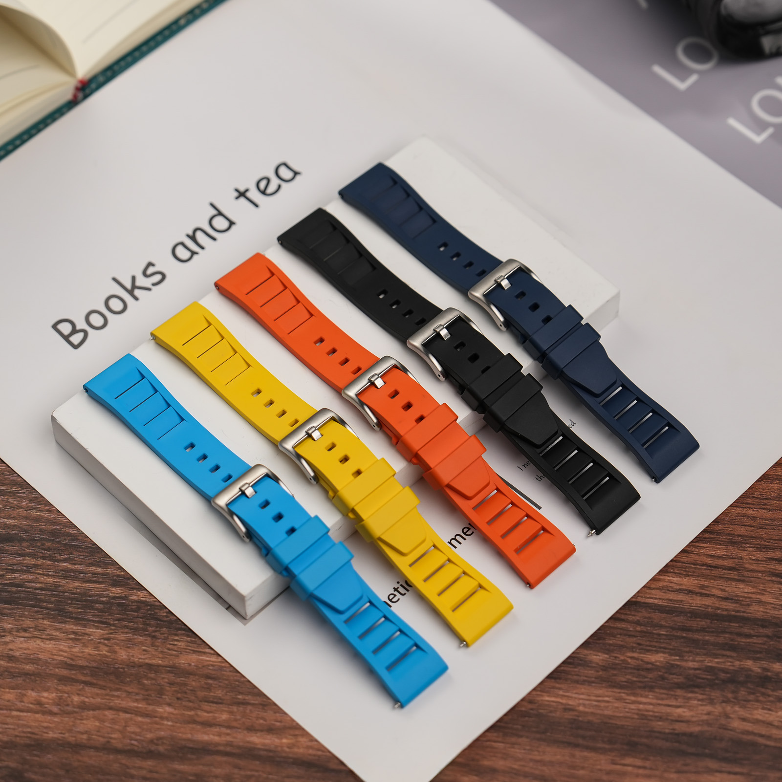 Novo design fkm pulseira de bo - Fkm Rubber Dive Watch Strap 20Mm avaliação e preço