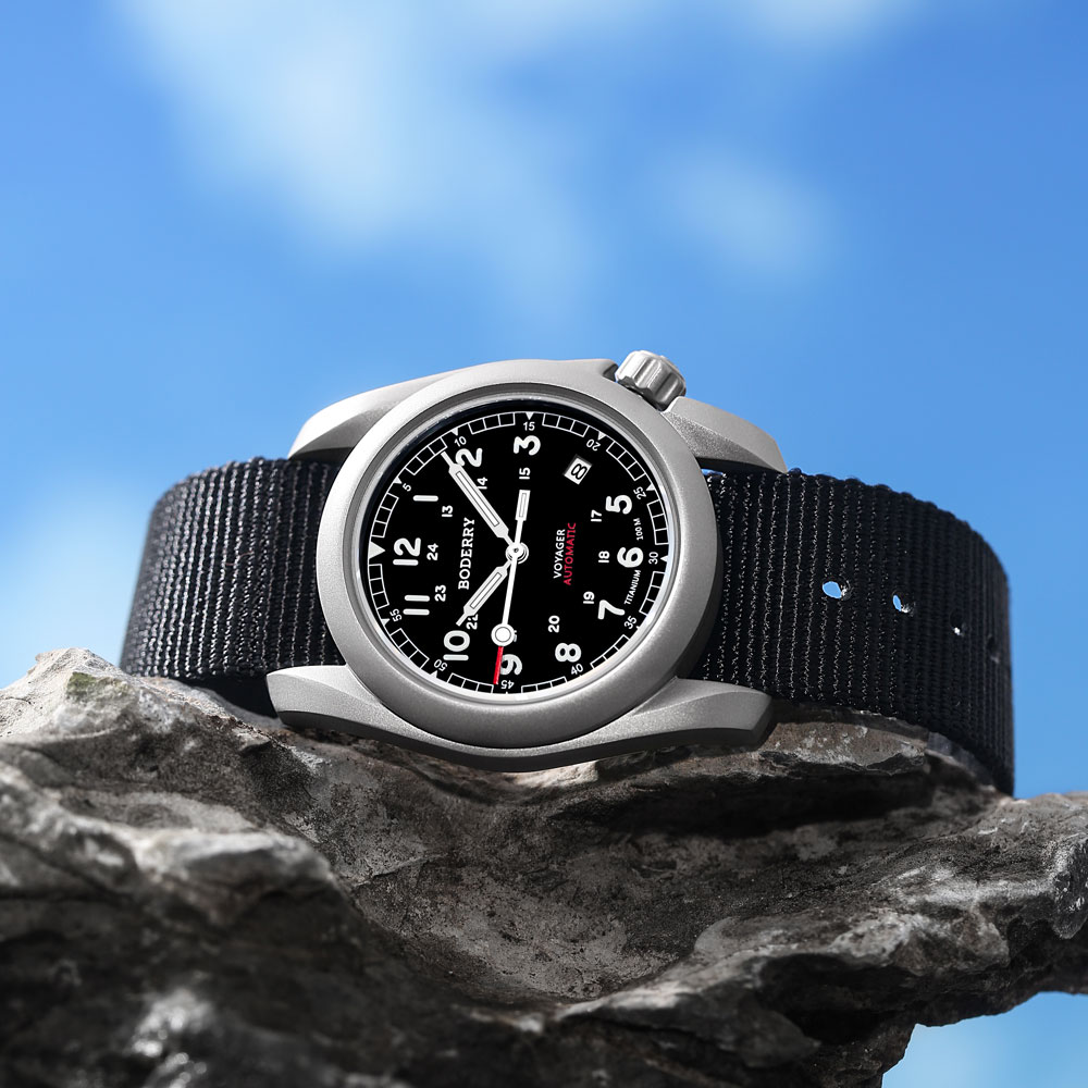 Relógio de Campo Boderry VOYAG - Field Watch Titanium 100M Sapphire avaliação e preço
