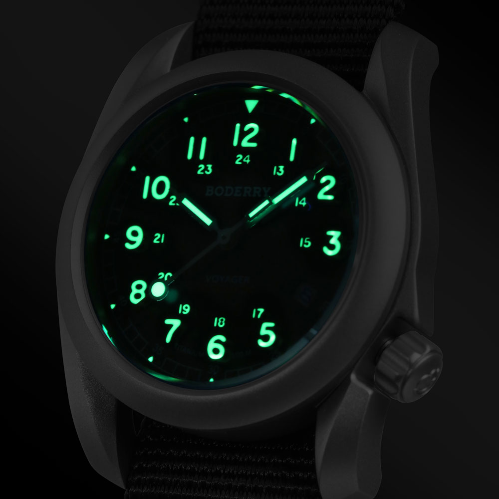 Relógio de Campo Boderry VOYAG - Field Watch Titanium 100M Sapphire avaliação e preço