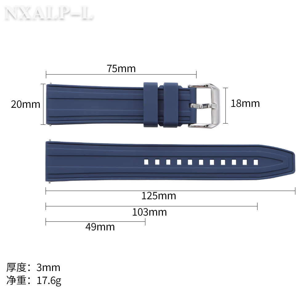 Pulseira de relógio de borrach - Fkm Rubber Dive Watch Strap 20Mm avaliação e preço