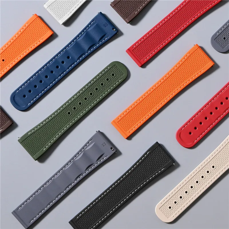 Pulseira de relógio esportivo  - Fkm Rubber Dive Watch Strap 20Mm avaliação e preço