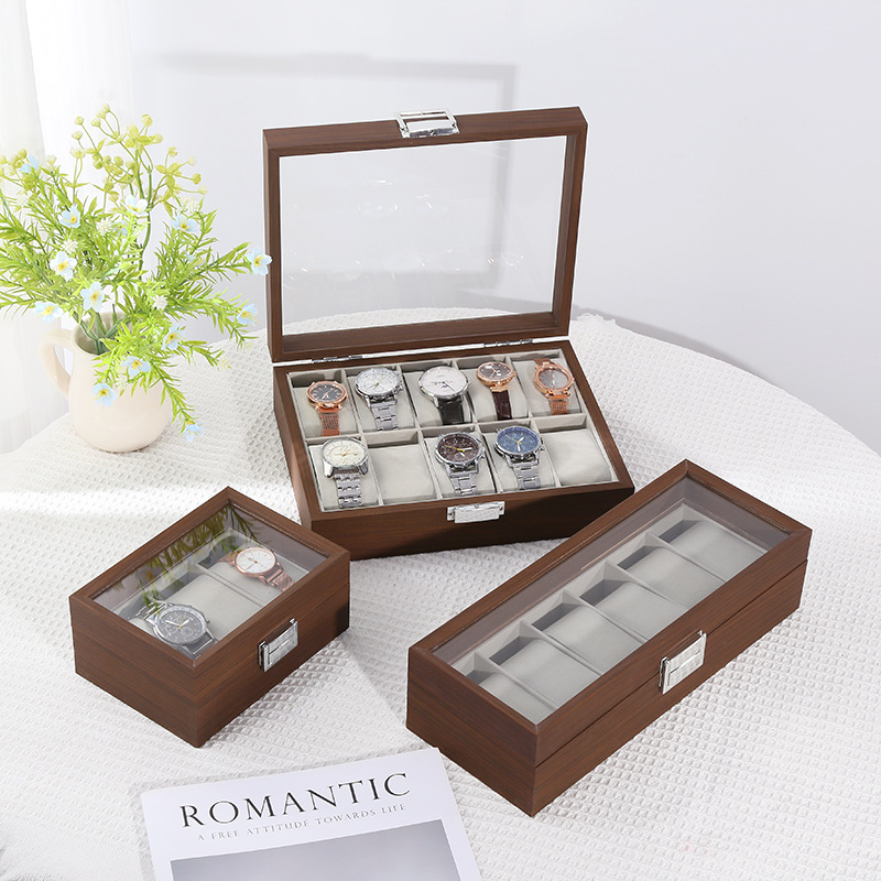 Caixa de Exibição para Relógio - Watch Display Case Glass Top 12 Slots avaliação e preço