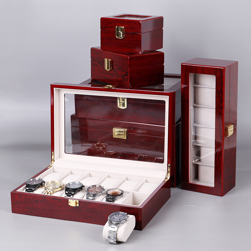 Caixa De Armazenamento De Jóia - Watch Display Case Glass Top 12 Slots avaliação e preço