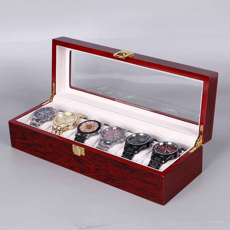 Caixa De Armazenamento De Jóia - Watch Display Case Glass Top 12 Slots avaliação e preço