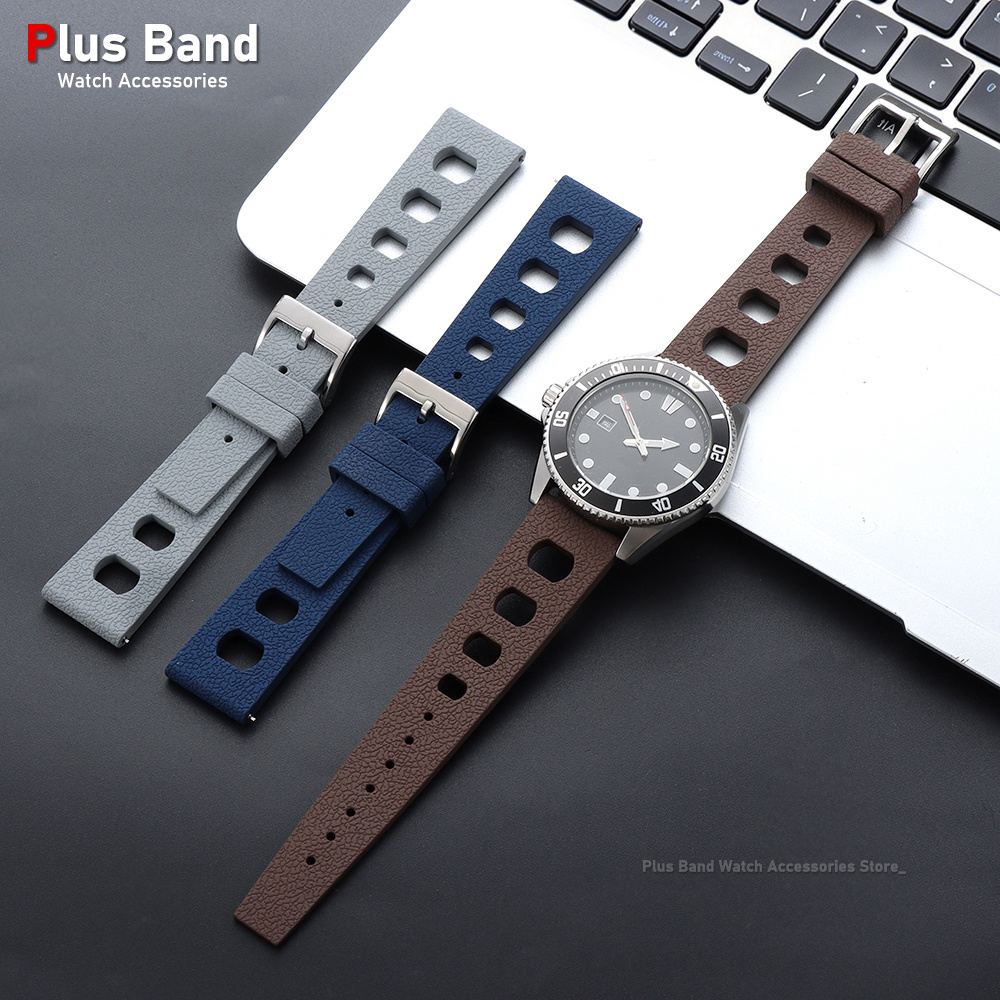 Nova pulseira de relógio em bo - Fkm Rubber Dive Watch Strap 20Mm avaliação e preço