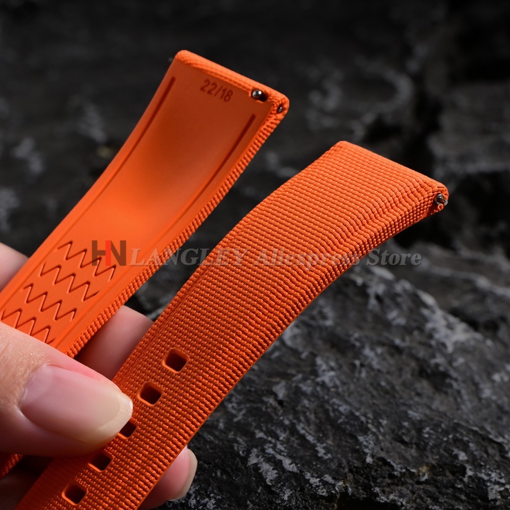 Pulseiras de relógio em borrac - Fkm Rubber Dive Watch Strap 20Mm avaliação e preço