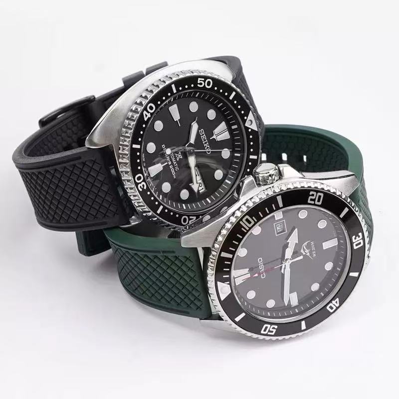 Para relógios Omega Seiko, pul - Fkm Rubber Dive Watch Strap 20Mm avaliação e preço