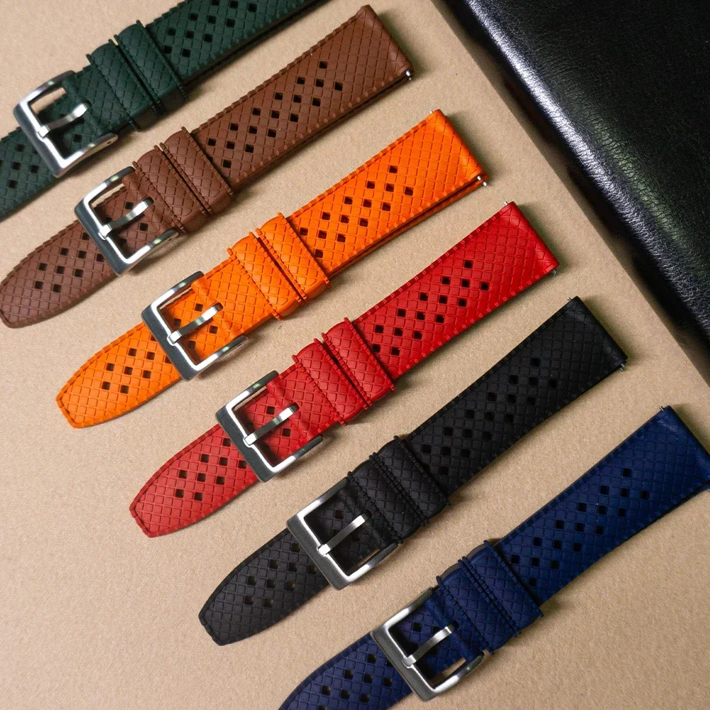 Pulseira de relógio fkm de alt - Fkm Rubber Dive Watch Strap 20Mm avaliação e preço