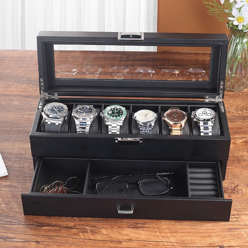 Caixa Organizadora de Relógios - Watch Display Case Glass Top 12 Slots avaliação e preço