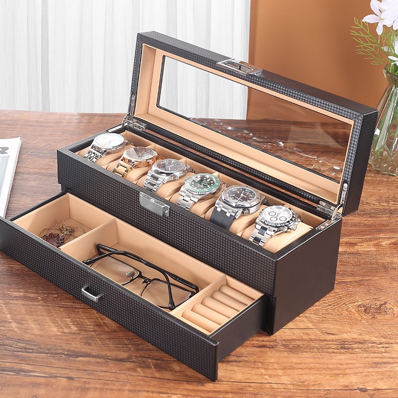 Caixa Organizadora de Relógios - Watch Display Case Glass Top 12 Slots avaliação e preço