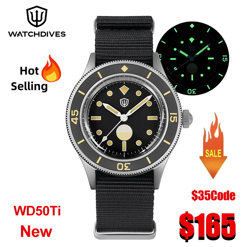 Watchdives wd50ti relógio de m - Titanium Automatic Watch 300M Sapphire avaliação e preço