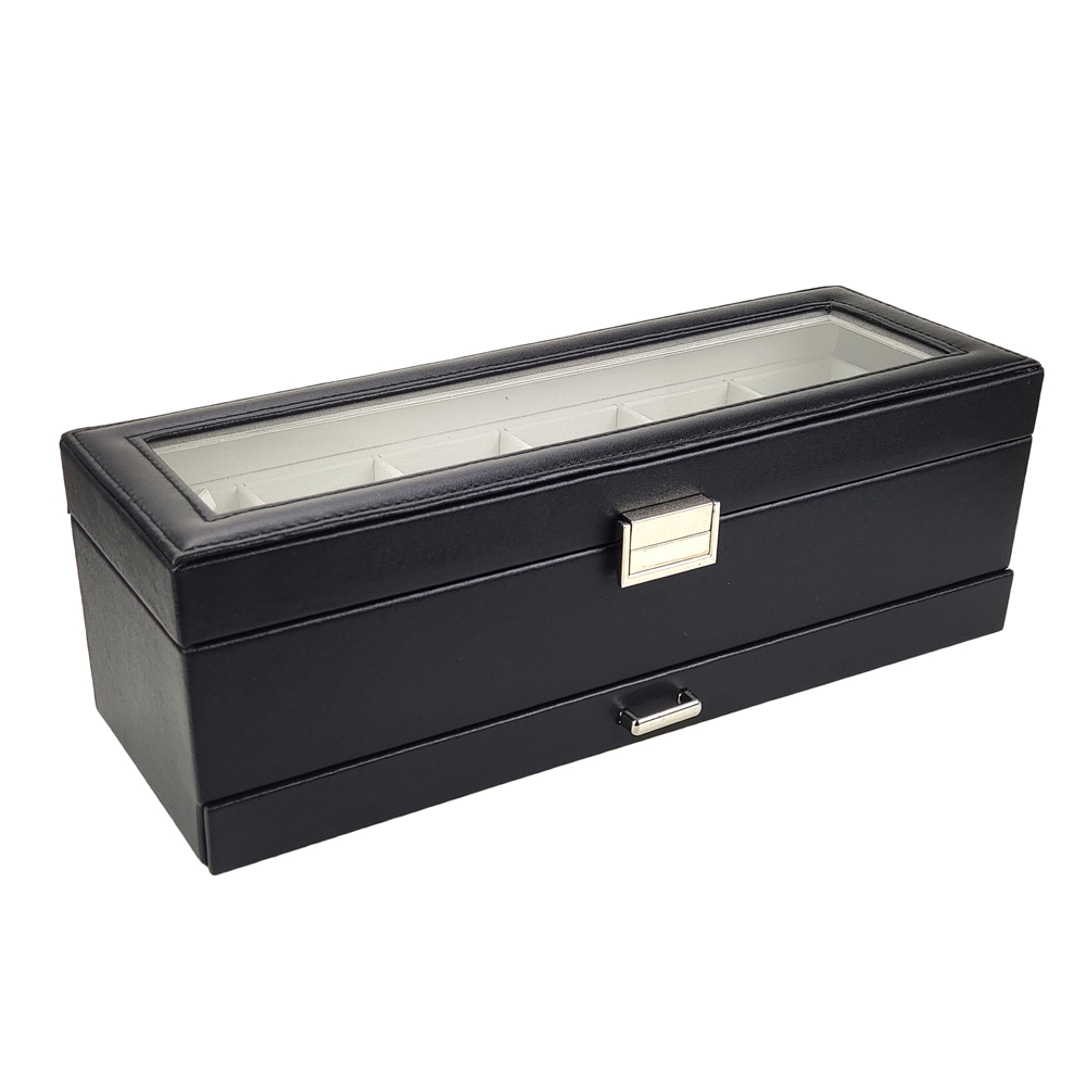 Caixa Organizadora de Relógios - Watch Display Case Glass Top 12 Slots avaliação e preço