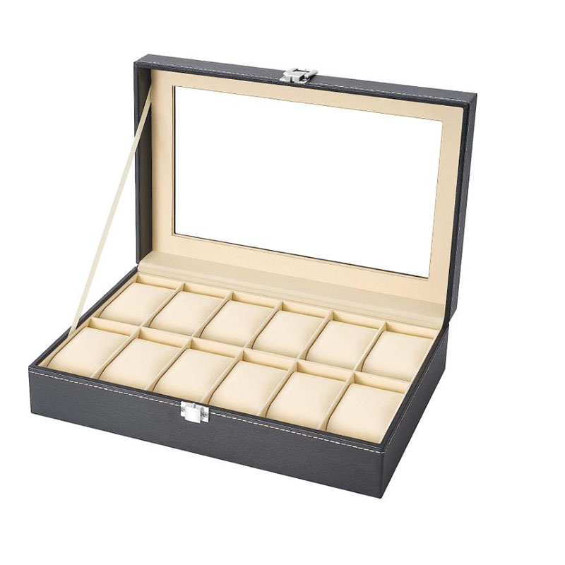 Estojo de Exibição para Relógi - Watch Display Case Glass Top 12 Slots avaliação e preço