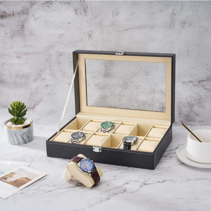Estojo de Exibição para Relógi - Watch Display Case Glass Top 12 Slots avaliação e preço