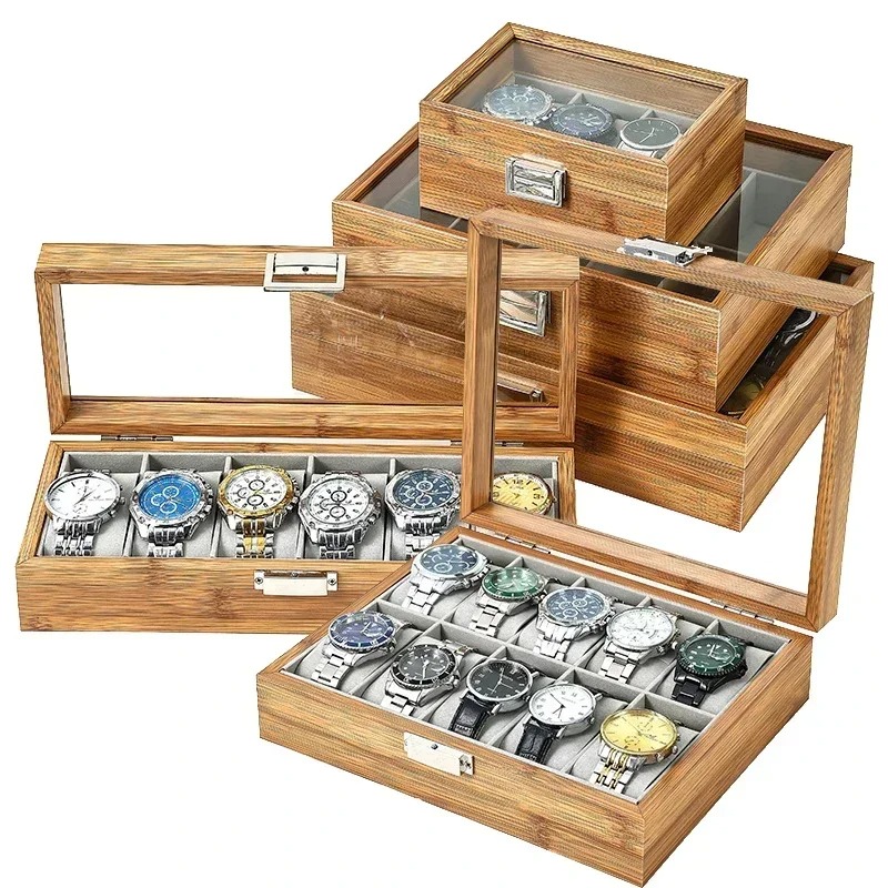 Caixa de Exibição de Relógios  - Watch Display Case Glass Top 12 Slots avaliação e preço