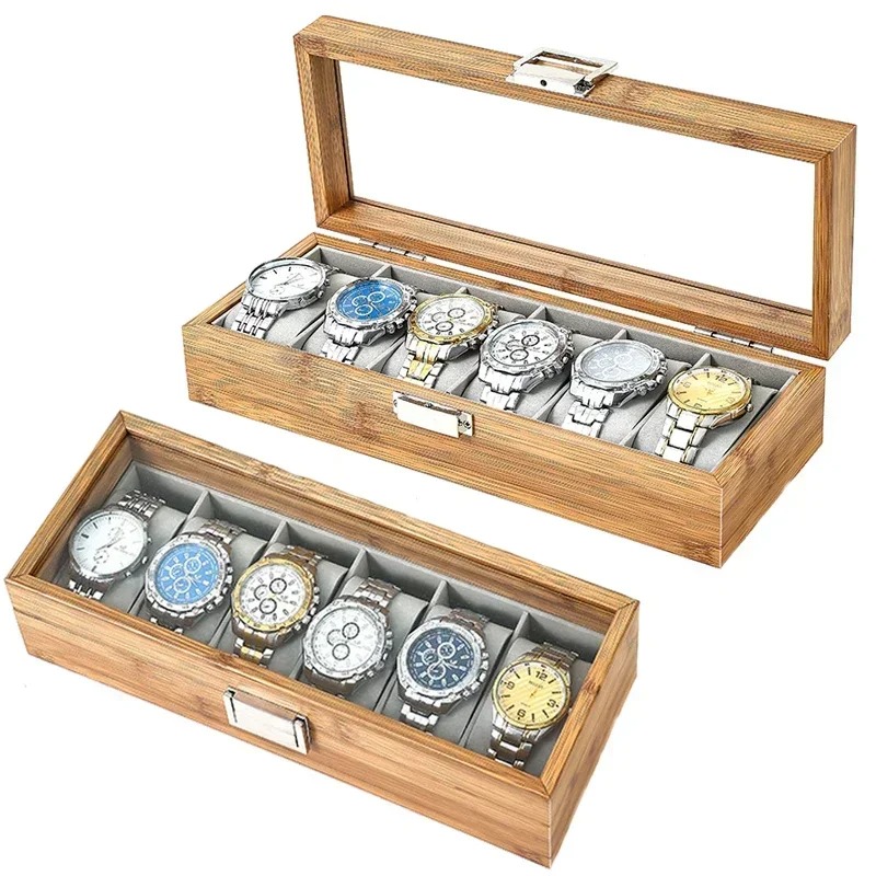 Caixa de Exibição de Relógios  - Watch Display Case Glass Top 12 Slots avaliação e preço